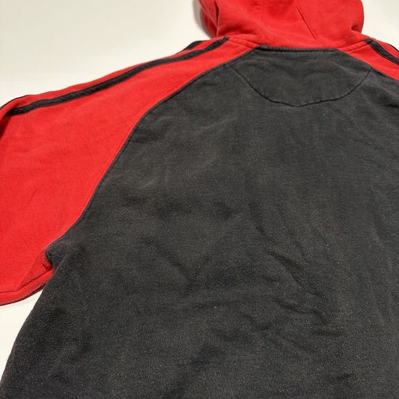 Adidas Trail Blazers Full Zip Hooded Jacket Men Large Red Black Vintage Y2K - Picture 6 of 8